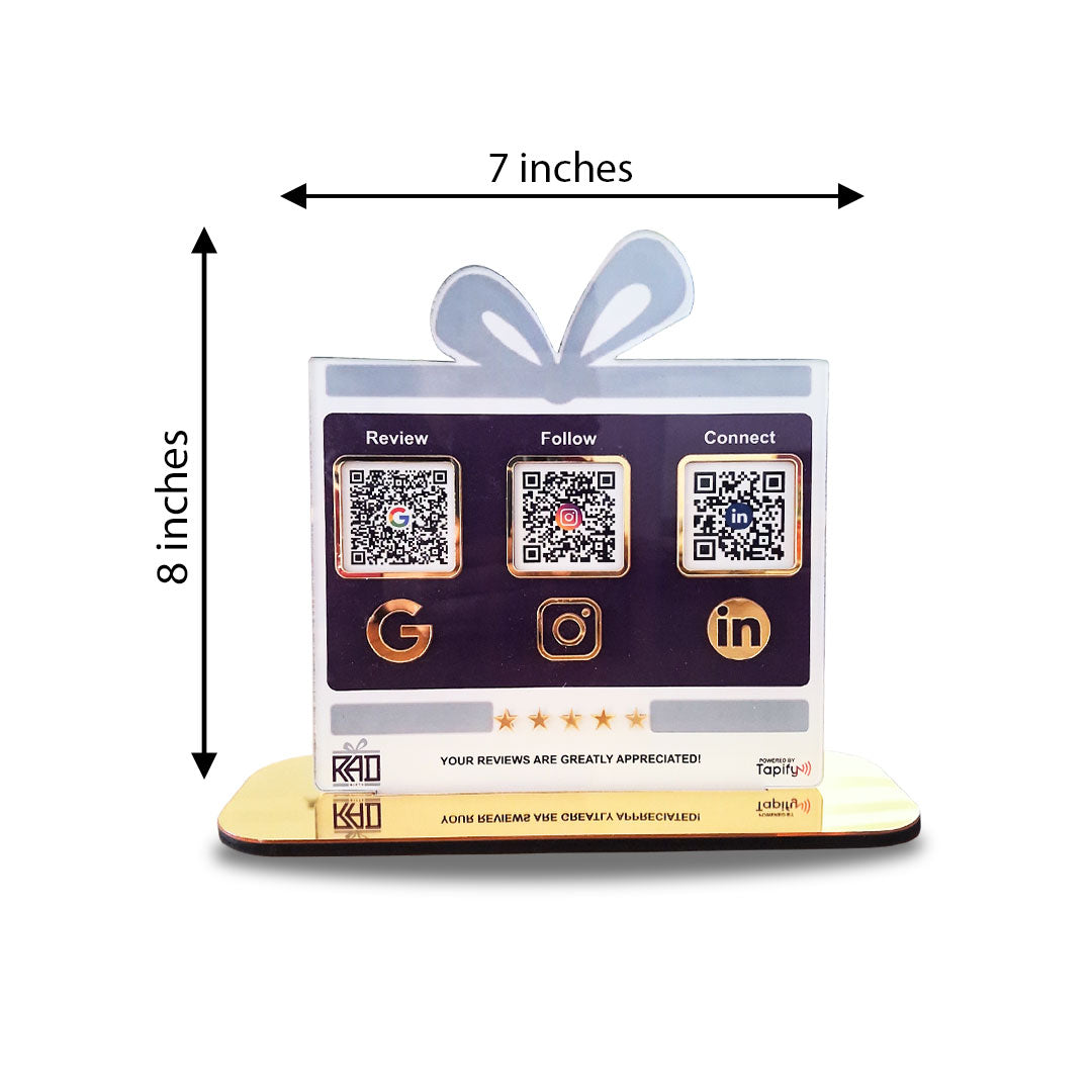 Gift Shaped - Smart NFC 3-in-1 Table Top Standee