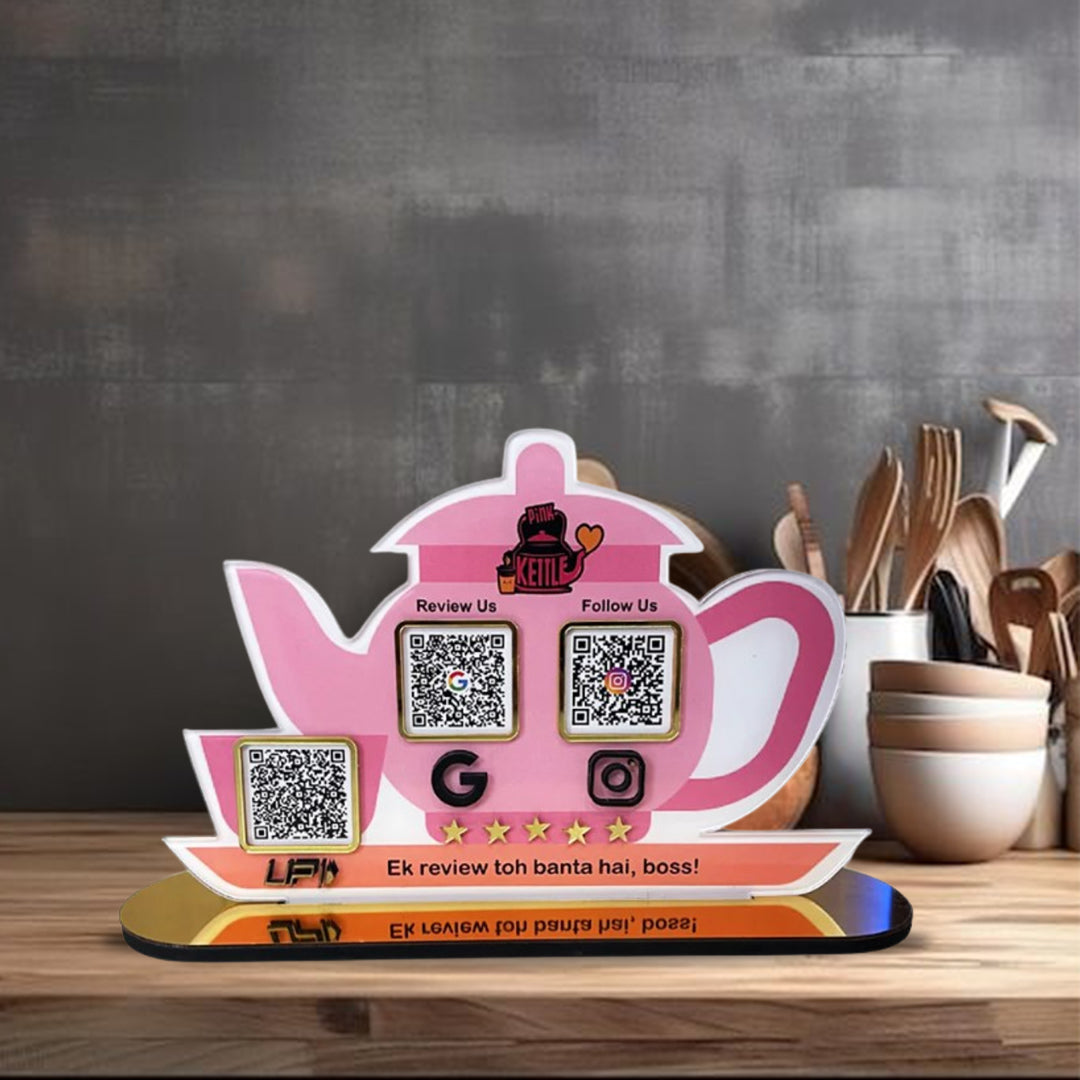 Cattle and Cup Shaped - Smart NFC 3-in-1 Tabletop Standee