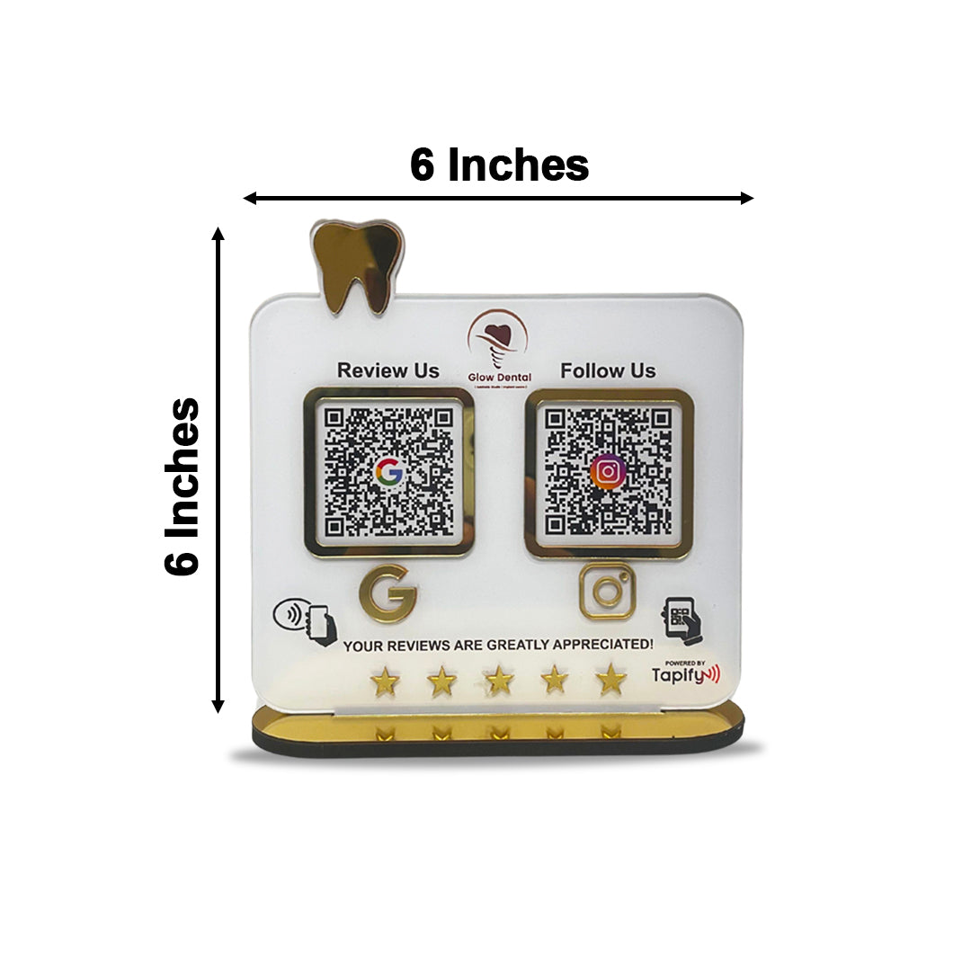 Smart NFC 2-in-1 Standee - Teeth Cutout | For Dentists