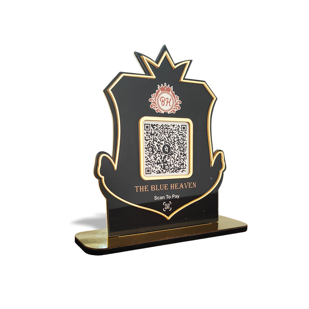 Logo Shaped - Smart NFC - Standee ( UPI Without NFC ) Black Colour