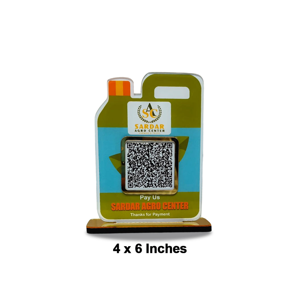 Cane Shaped - Single QR - UPI Payment Standee ( Without NFC )