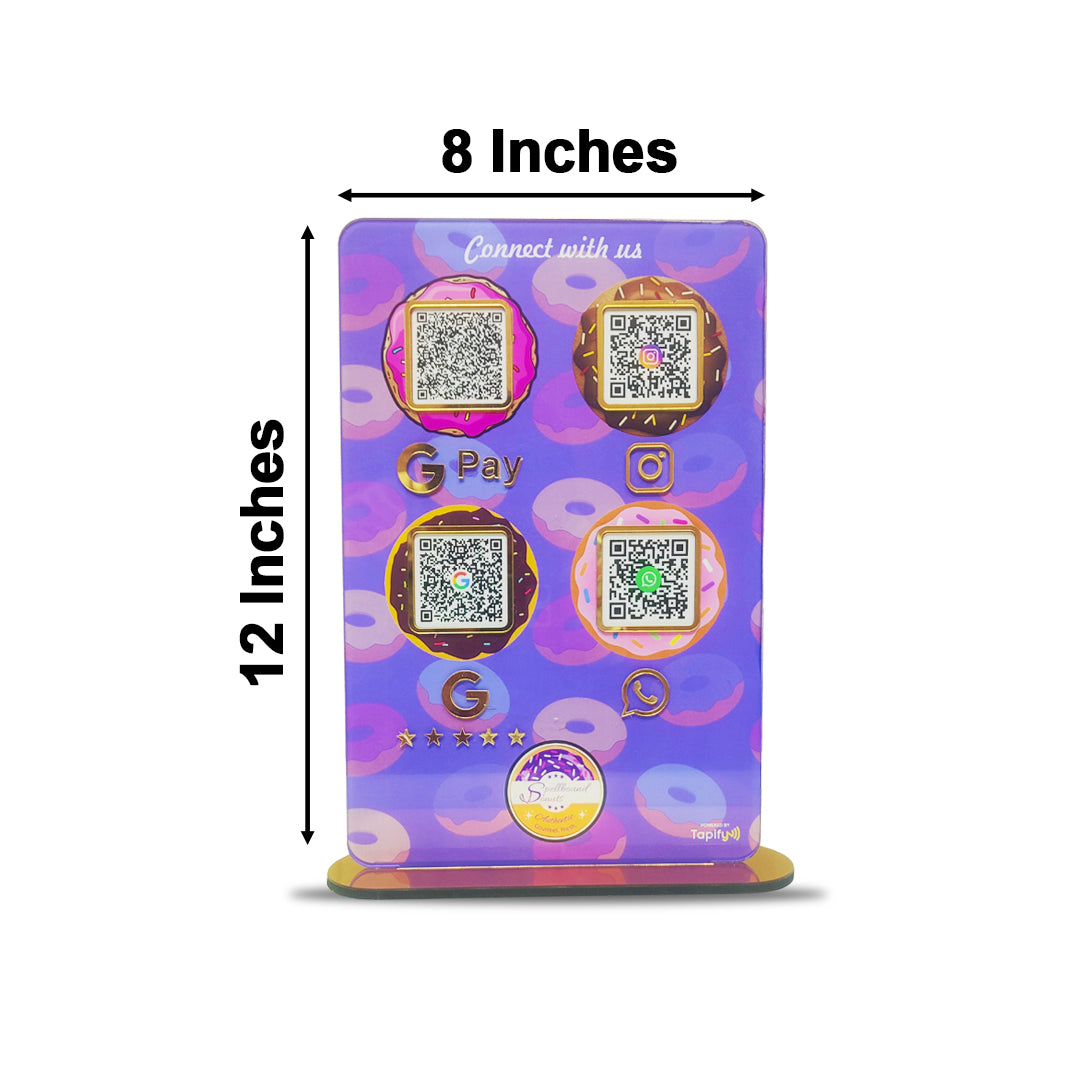 Smart NFC 4-in-1 Standee - Golden Icon Edition - Donut Background Edition