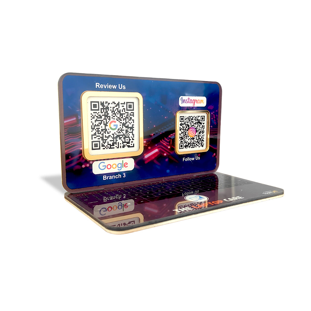 Laptop Shape Smart NFC 2-in-1 Tabletop Standee