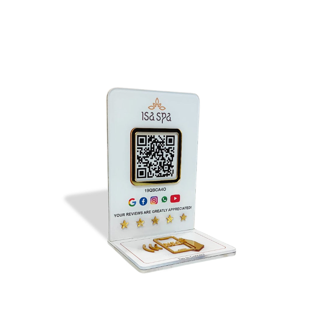 Premium All In One Smart NFC Standee | White Colour