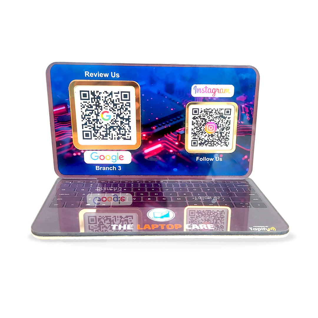 Laptop Shape Smart NFC 2-in-1 Tabletop Standee
