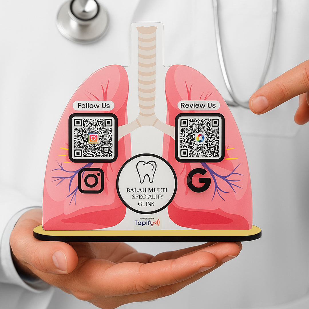 Lungs Shaped Smart NFC 2-in-1 Standee