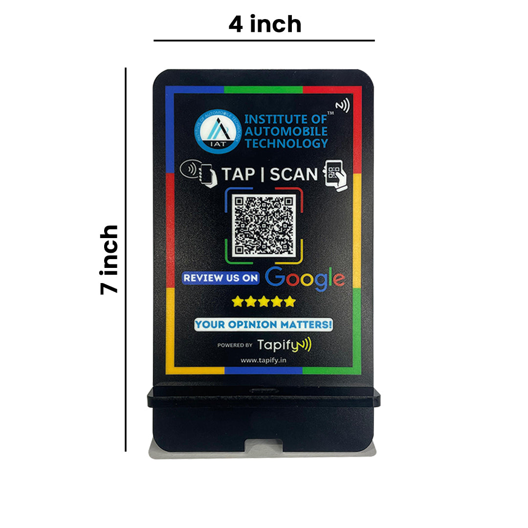 Custom NFC Google Review Combo Black