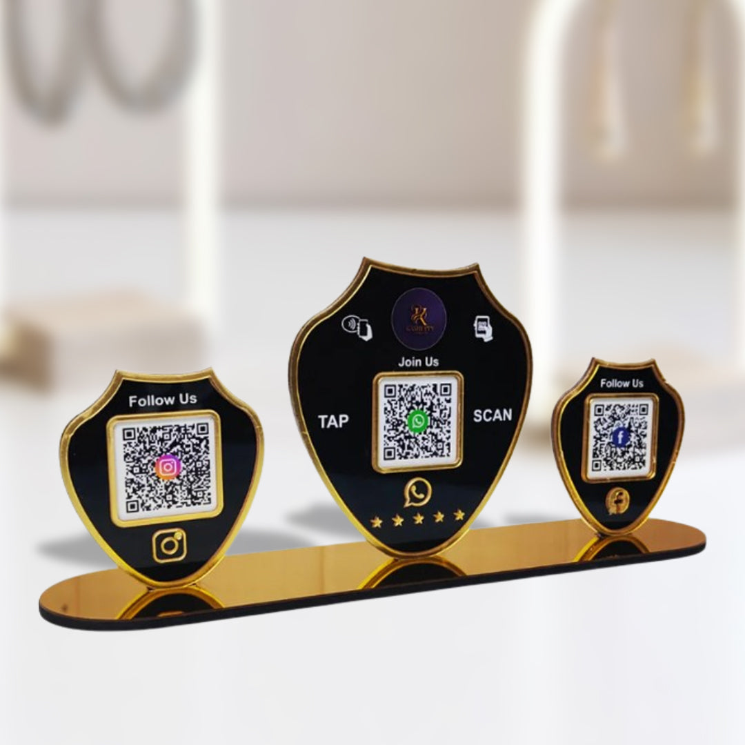 Smart NFC 3-in-1 Tabletop Standee for Jewelry Stores