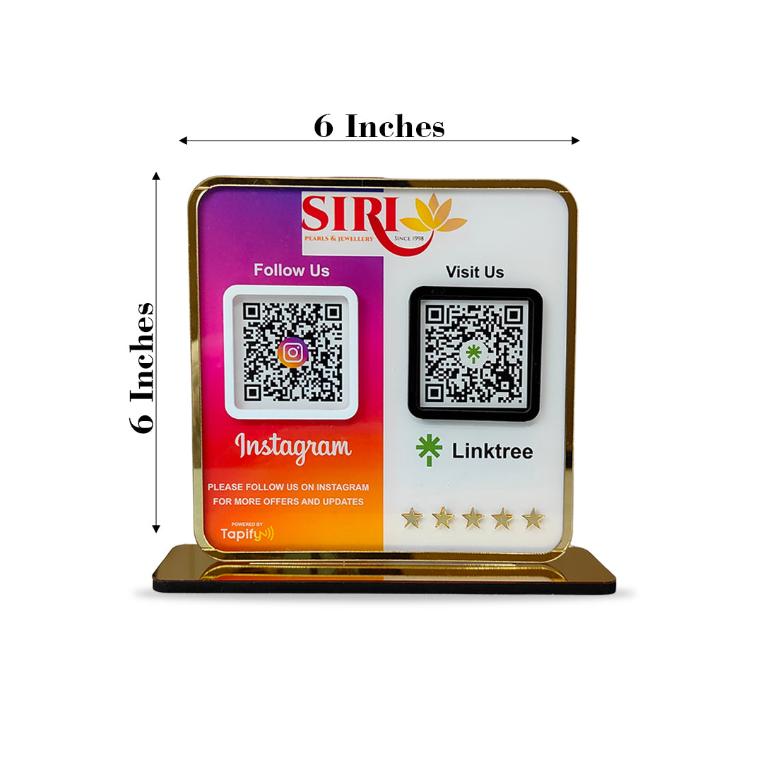Smart NFC 2-in-1 Premium Standee – Instagram & Linktree Theme