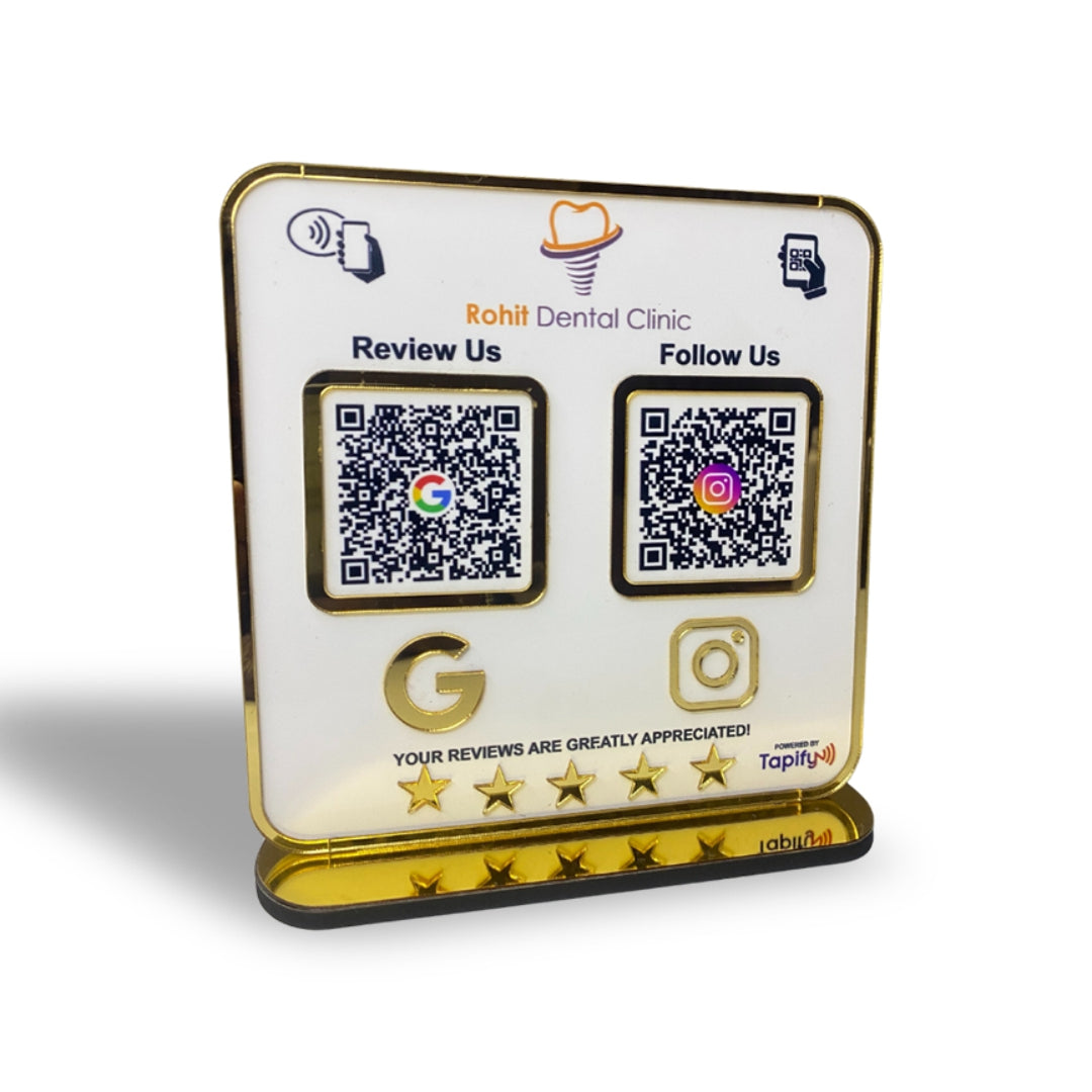 Premium Smart NFC 2-in-1 Table Top Standee