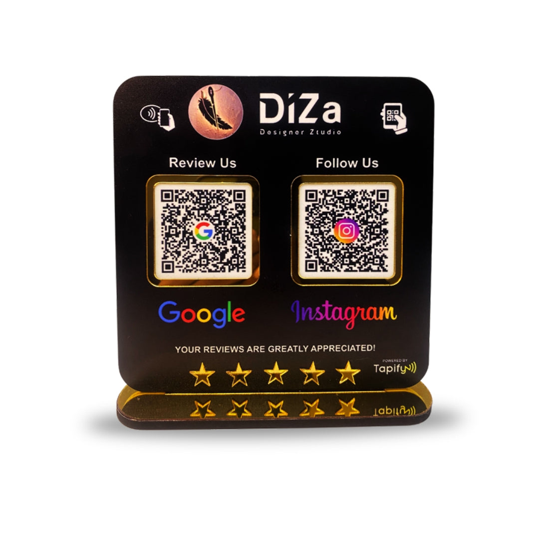 Smart NFC 2-in-1 Table Top Standee - Text Edition