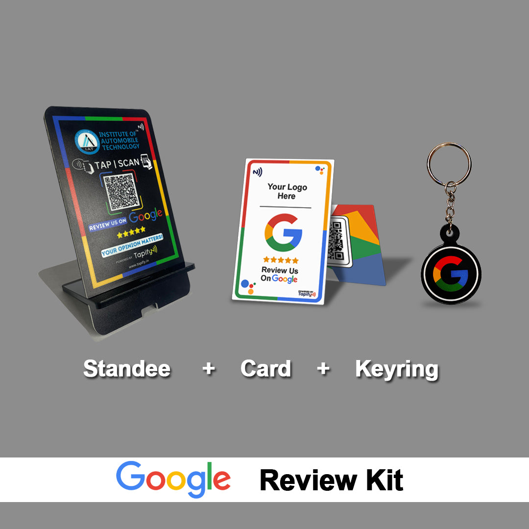 Tapify ReviewPro Kit - Slanting Style Standee + Card + Keyring (3 Products)