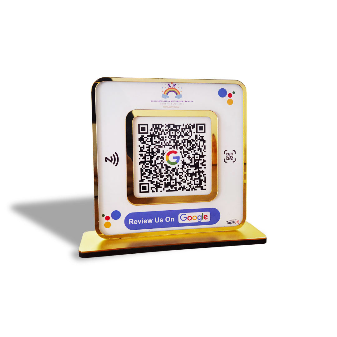 Premium Google Review -1 QR Table Top Standee - Elite