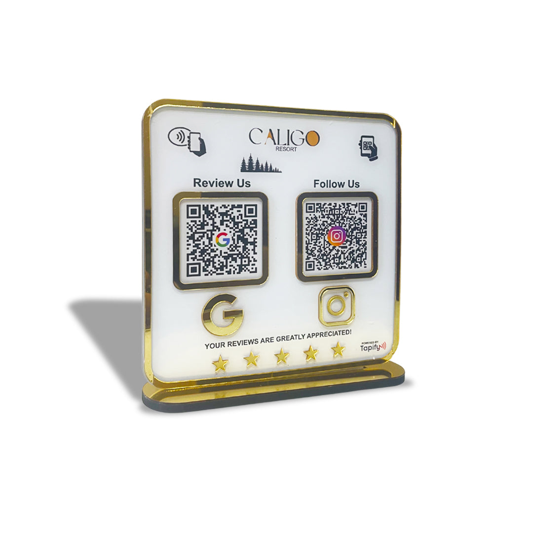 Premium Smart NFC 2-in-1 Table Top Standee