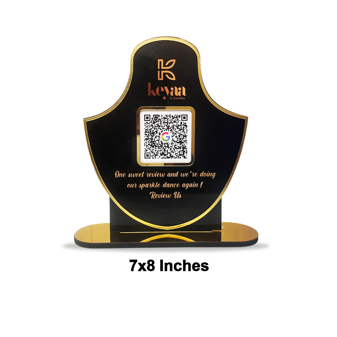 Smart NFC Single QR - Tabletop Standee - for Jewelry Stores