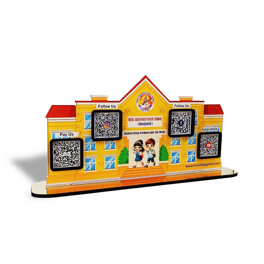 School Shaped - Smart NFC 4-in-1 Tabletop Standee