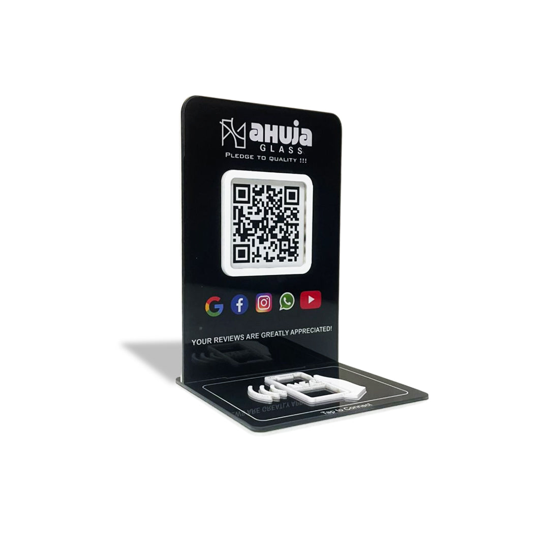 Premium All In One Smart NFC Standee – White Cutout Edition