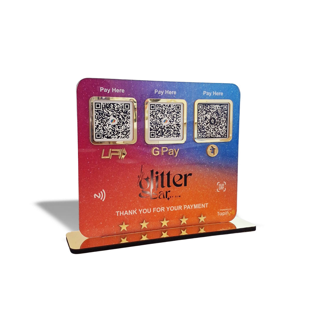 Smart NFC 3-in-1 Table Top Standee - Marble Theme