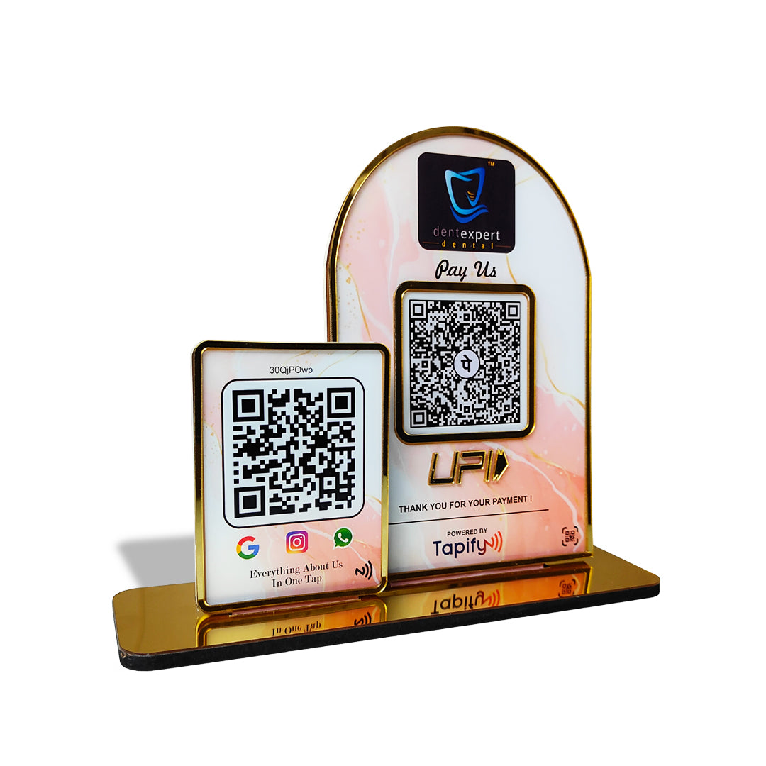 All In One(NFC Enabled) + UPI Table Top Standee ( UPI Without NFC )
