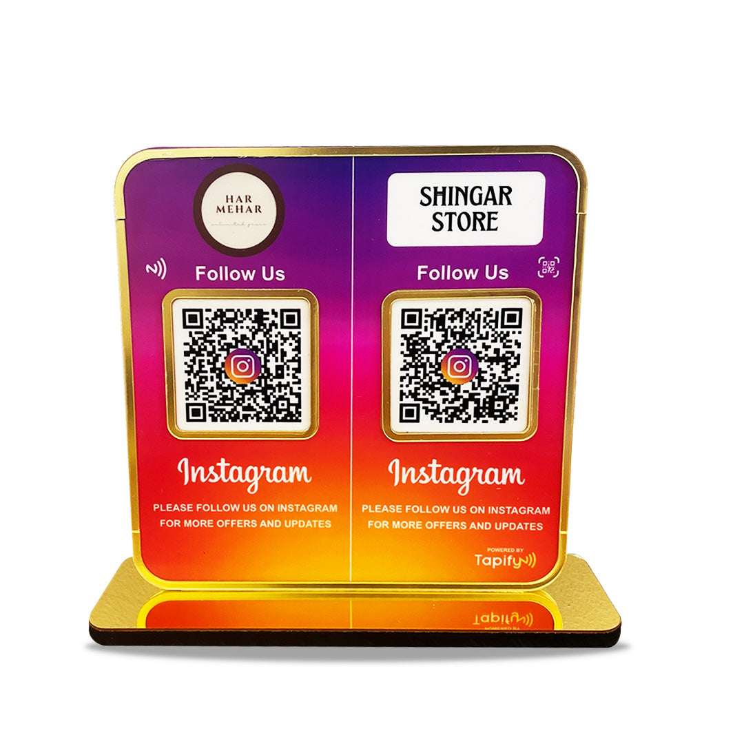 Smart NFC 2-in-1 Premium Standee – Instagram Theme