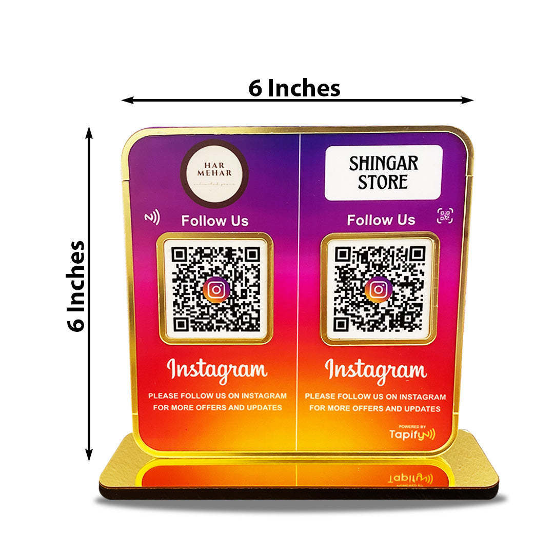 Smart NFC 2-in-1 Premium Standee – Instagram Theme