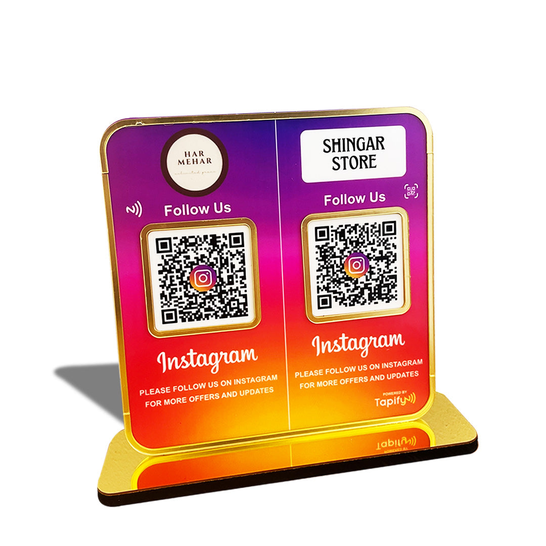 Smart NFC 2-in-1 Premium Standee – Instagram Theme