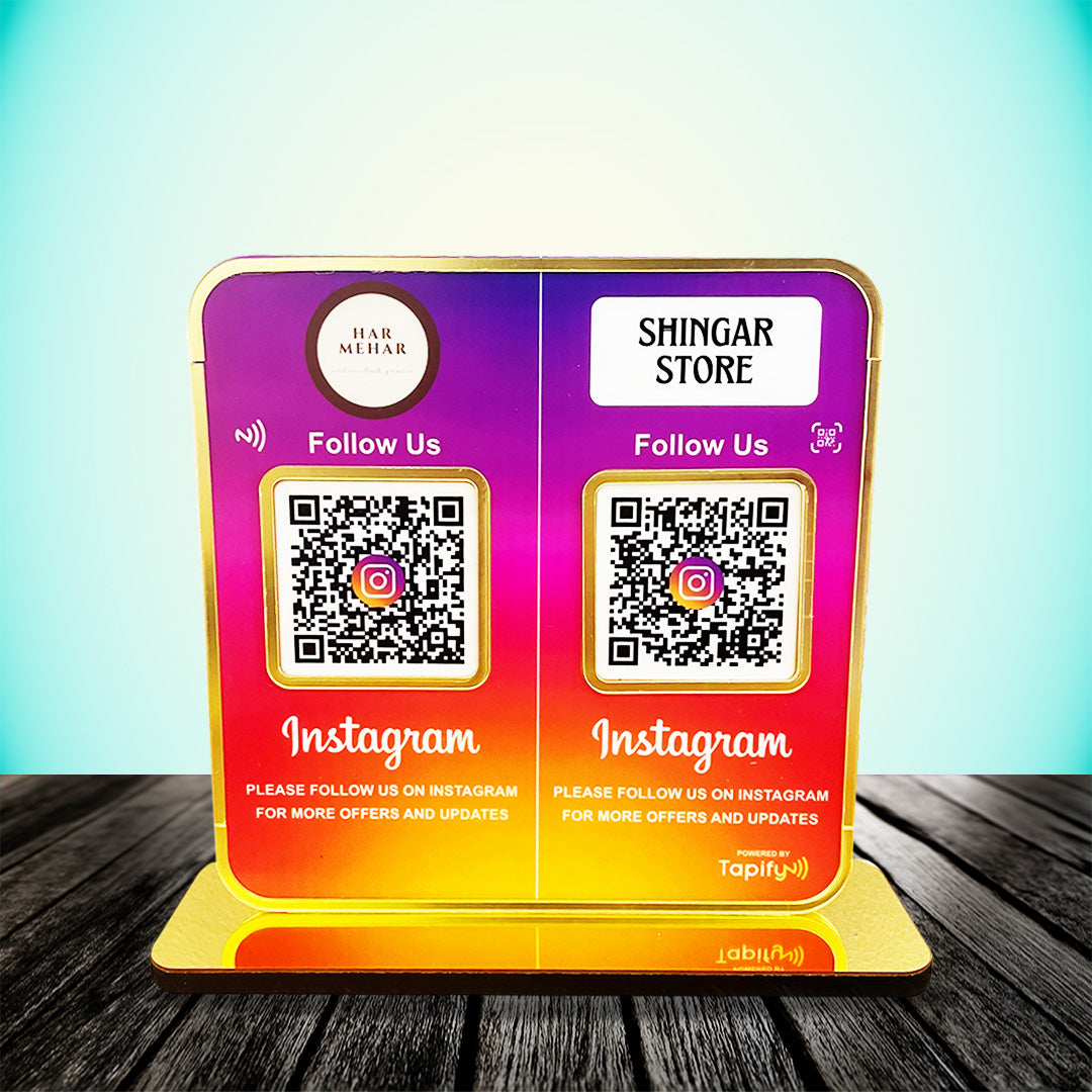 Smart NFC 2-in-1 Premium Standee – Instagram Theme