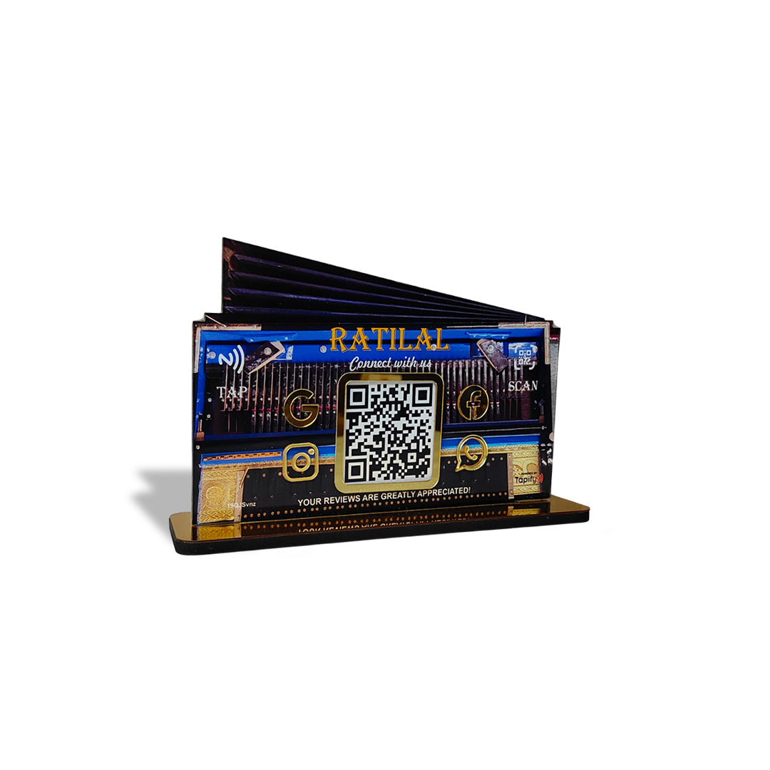 Harmonium Shaped Smart NFC All-In-One QR Standee