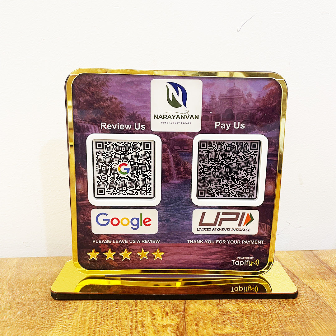 Premium Smart NFC 2-in-1 Table Top Standee - Nature Background edition