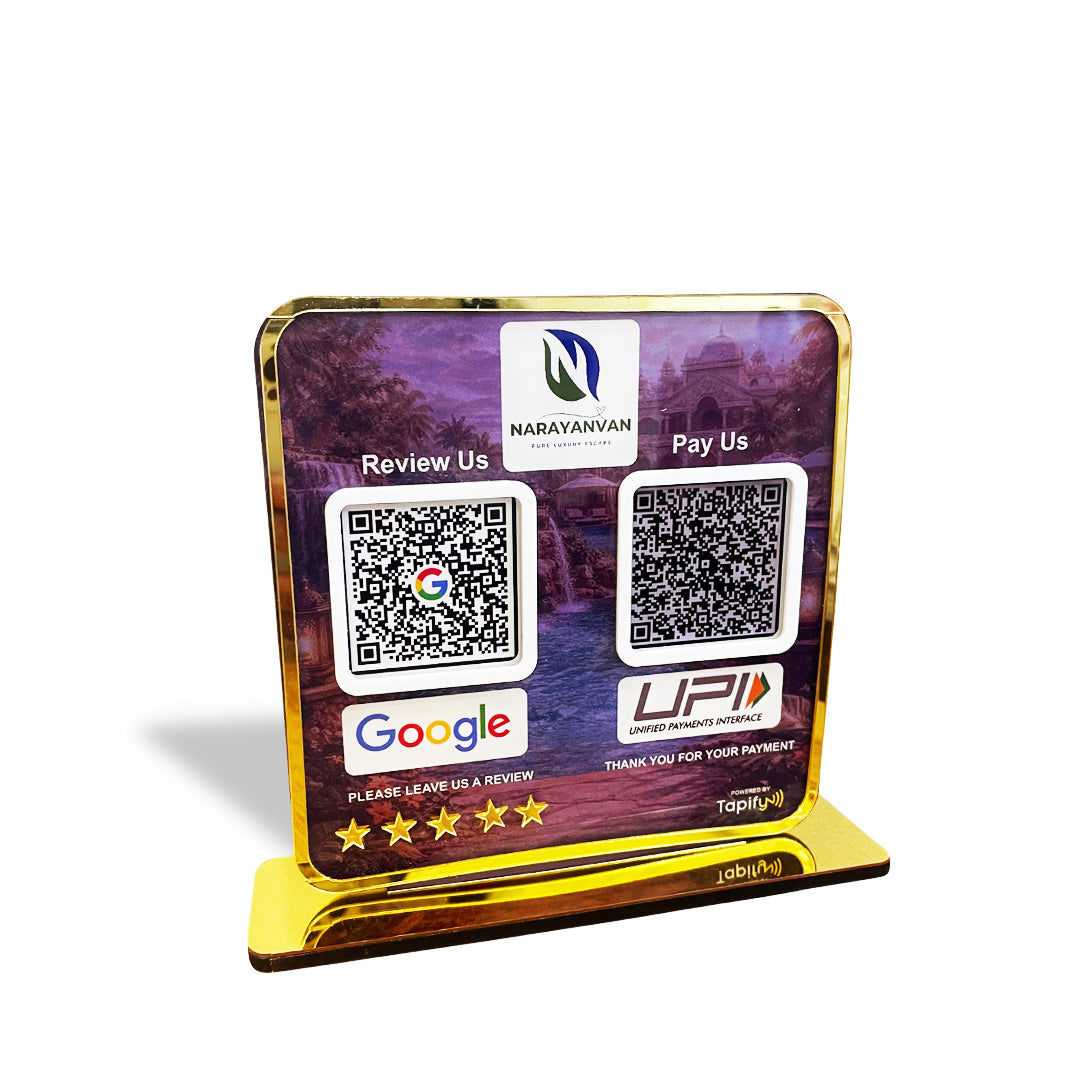 Premium Smart NFC 2-in-1 Table Top Standee - Nature Background edition
