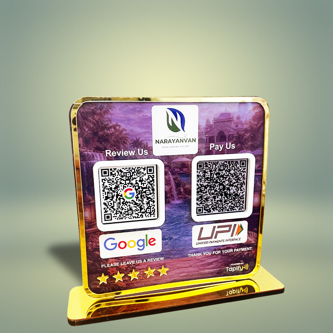 Premium Smart NFC 2-in-1 Table Top Standee - Nature Background edition