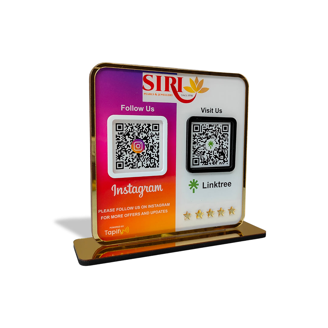 Smart NFC 2-in-1 Premium Standee – Instagram & Linktree Theme