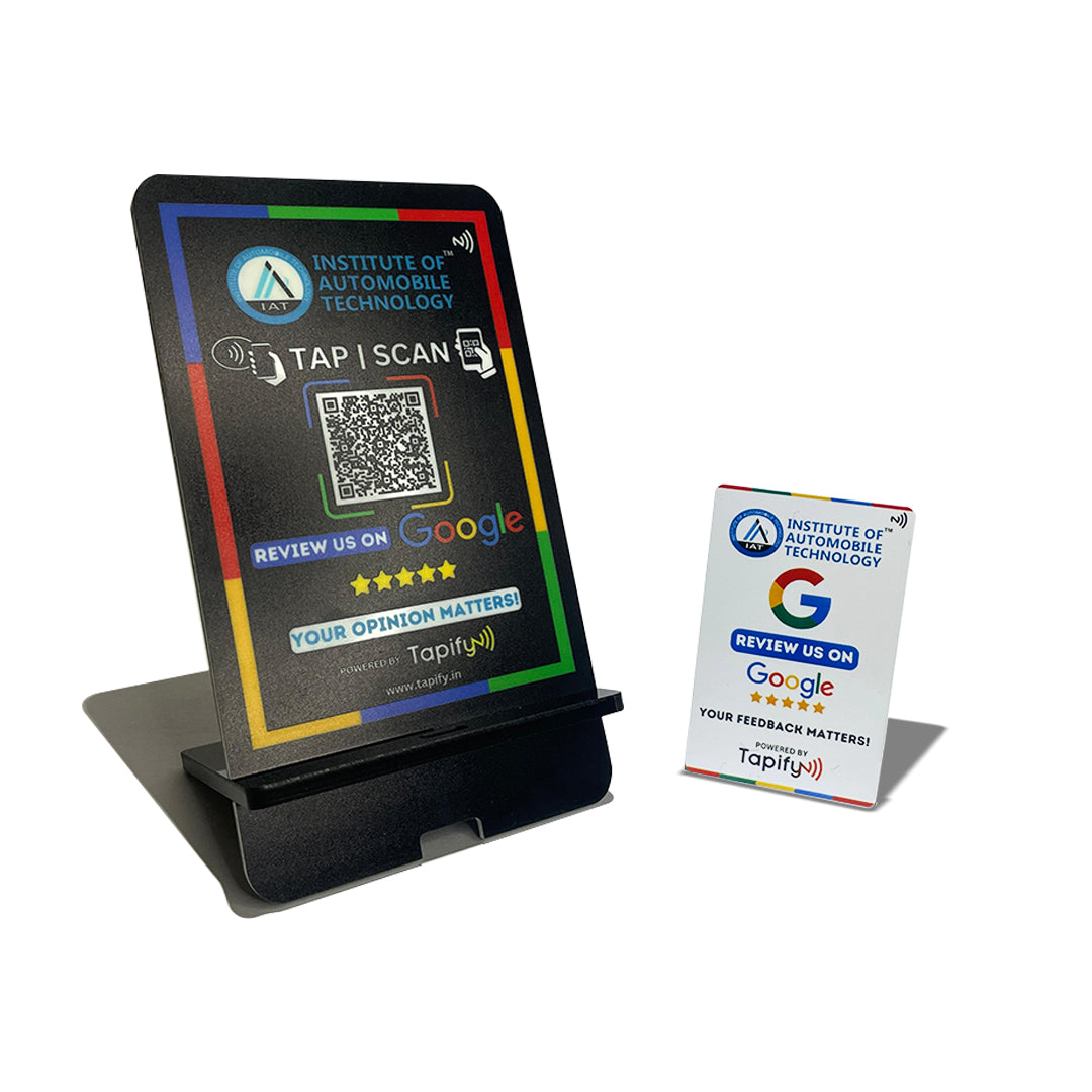 Custom NFC Google Review Combo Black