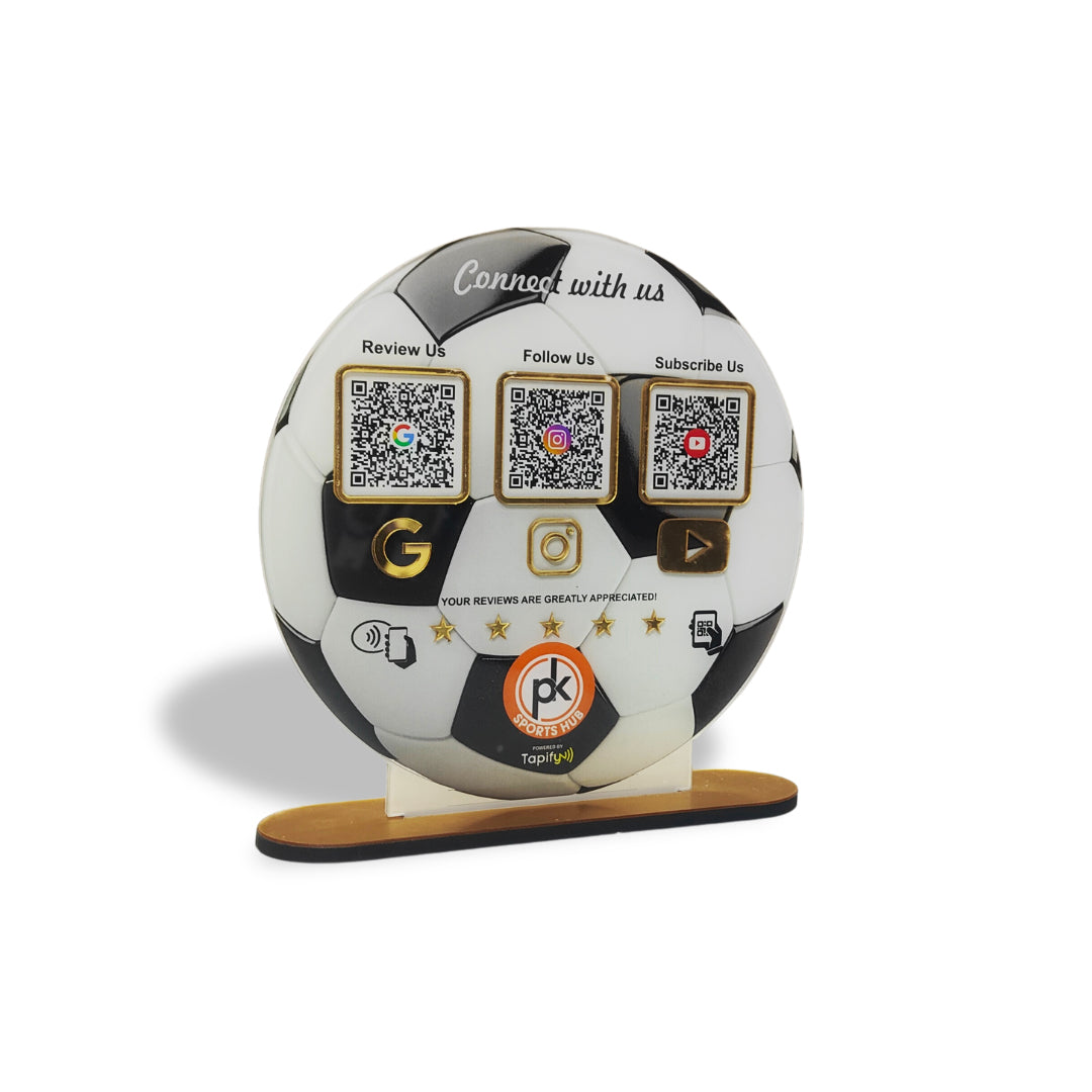 Football Shaped Smart NFC 3-in-1 Tabletop Standee
