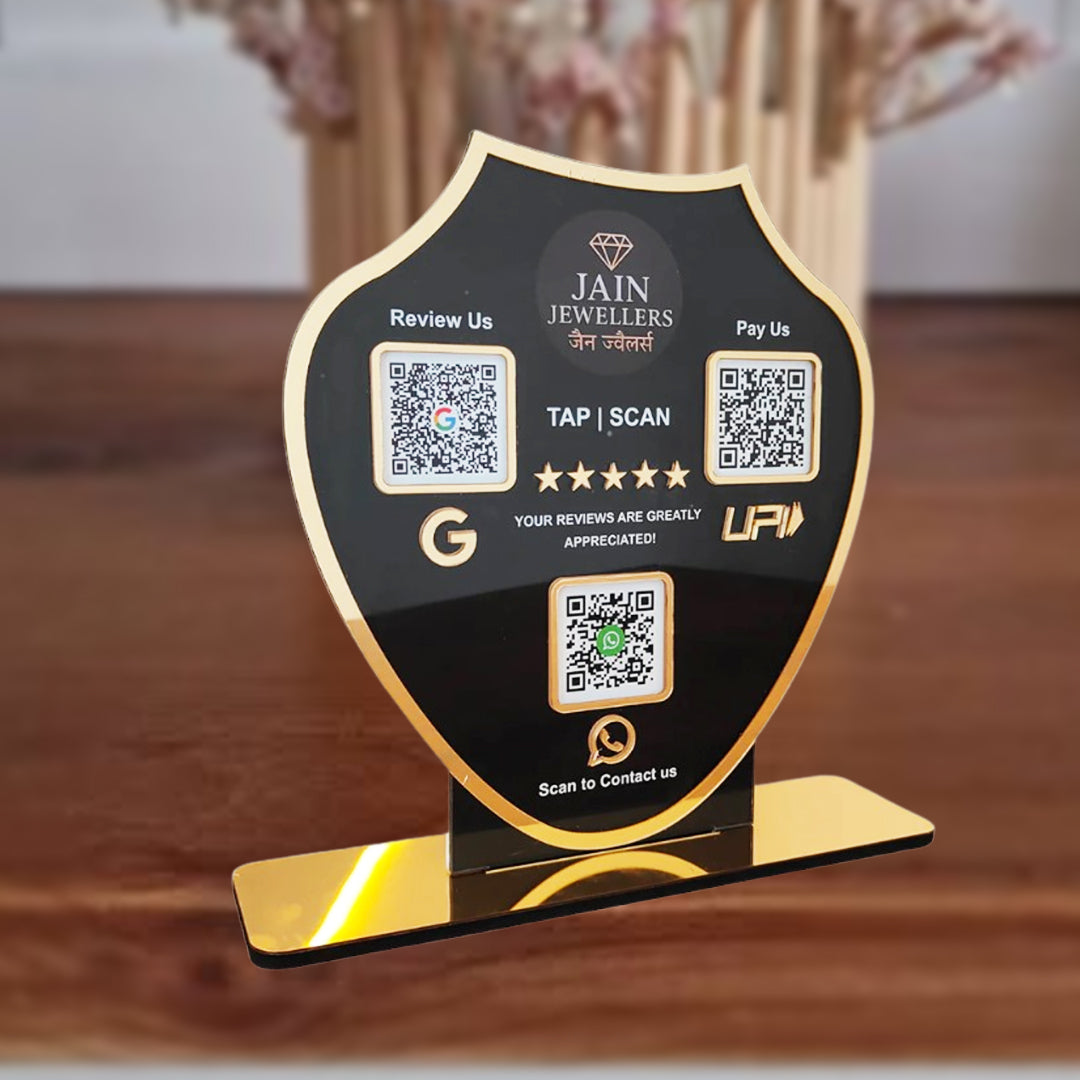 Premium Jewelry Stores - Smart NFC 3-in-1 Tabletop Standee