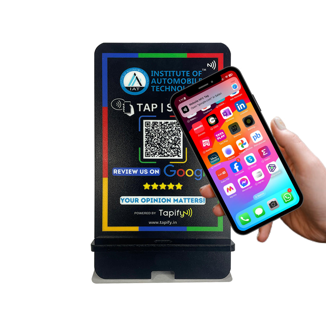 Custom NFC Google Review Combo Black