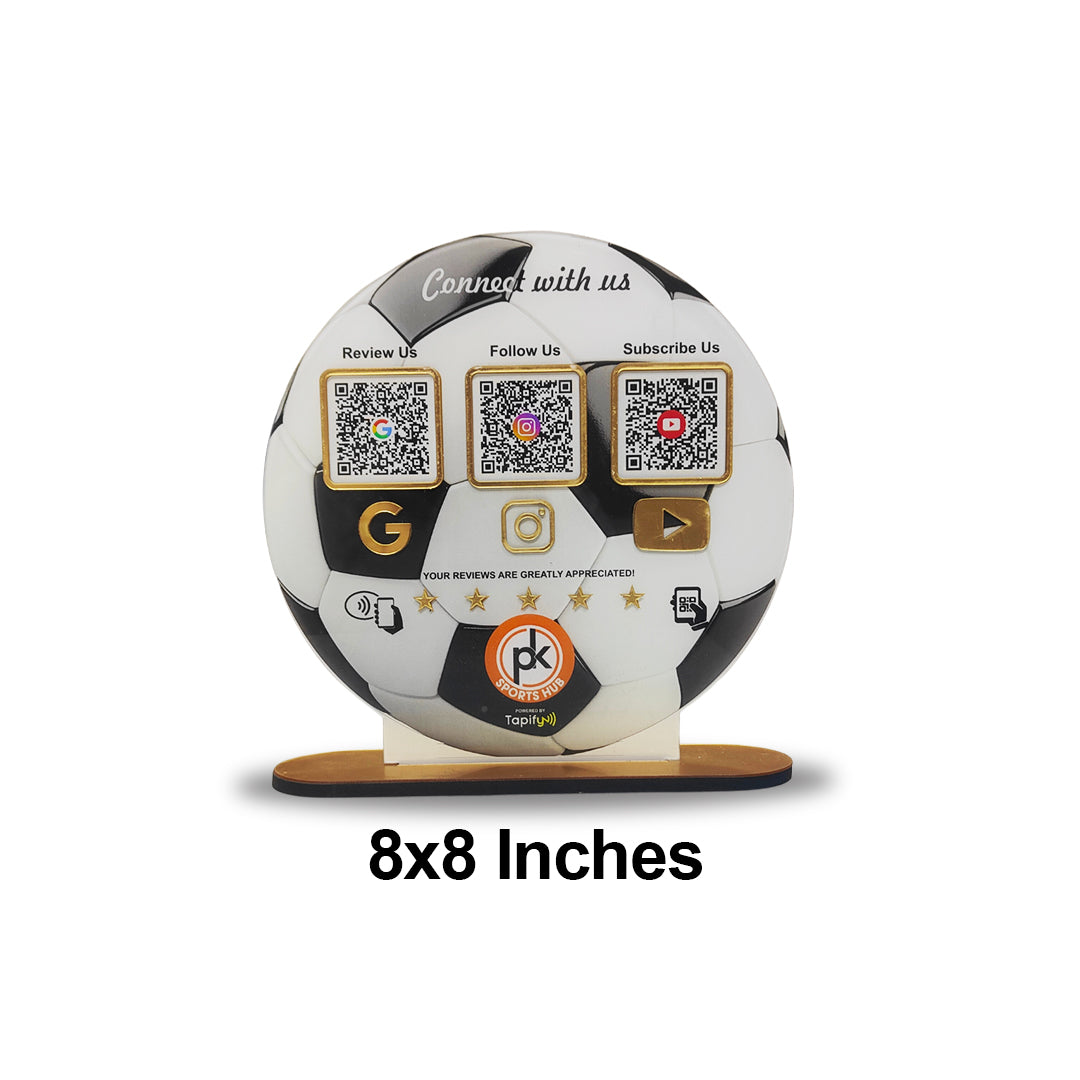 Football Shaped Smart NFC 3-in-1 Tabletop Standee