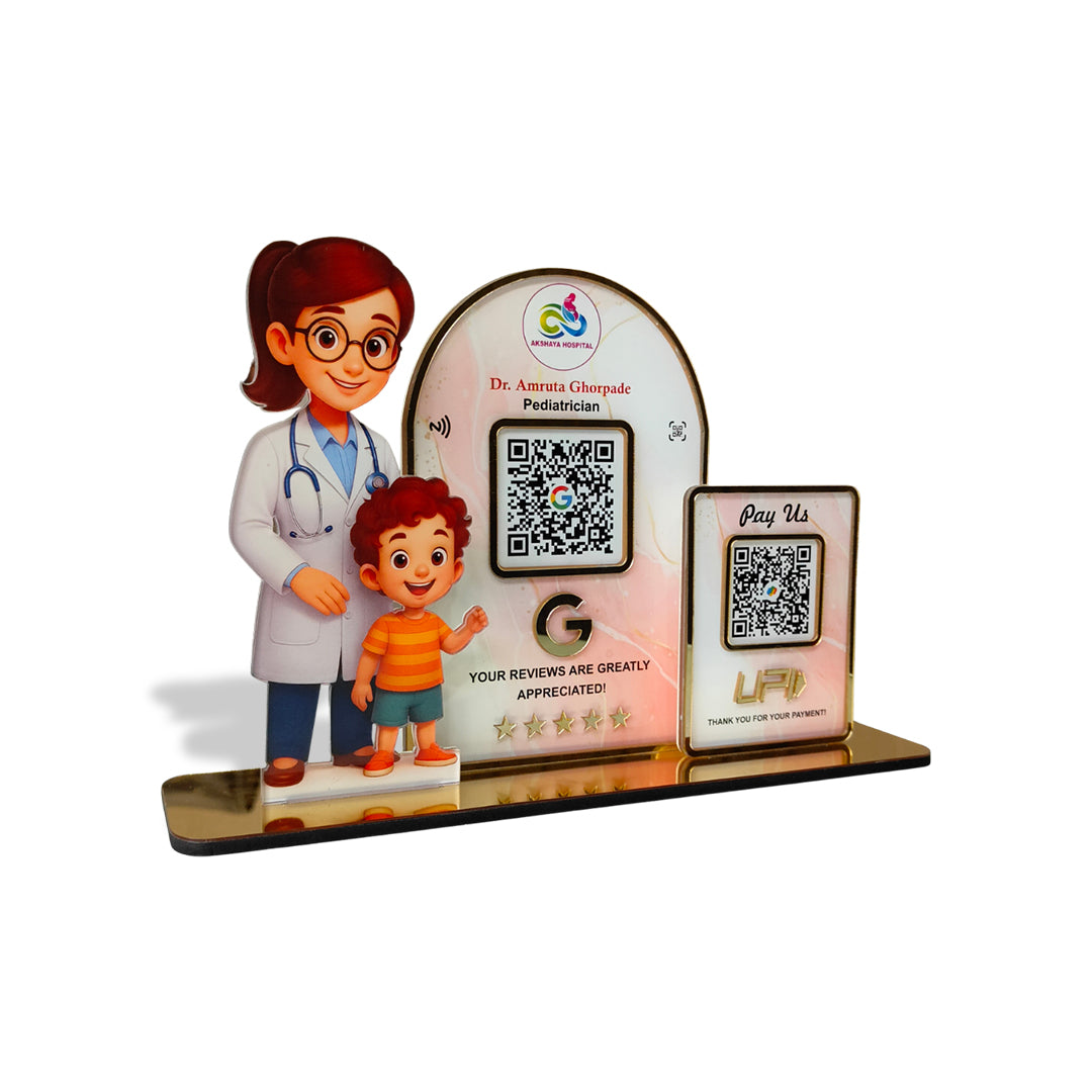 Dr. & Kid Connect Cutout - Table Top Standee