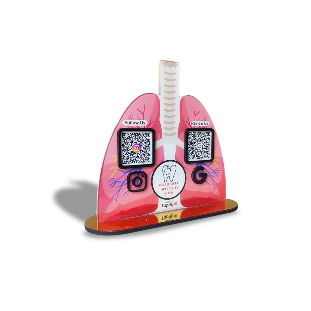 Lungs Shaped Smart NFC 2-in-1 Standee