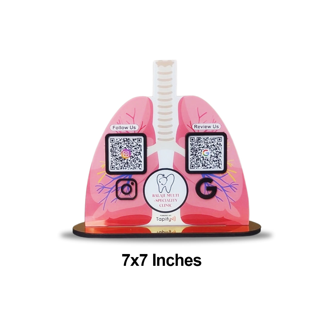 Lungs Shaped Smart NFC 2-in-1 Standee