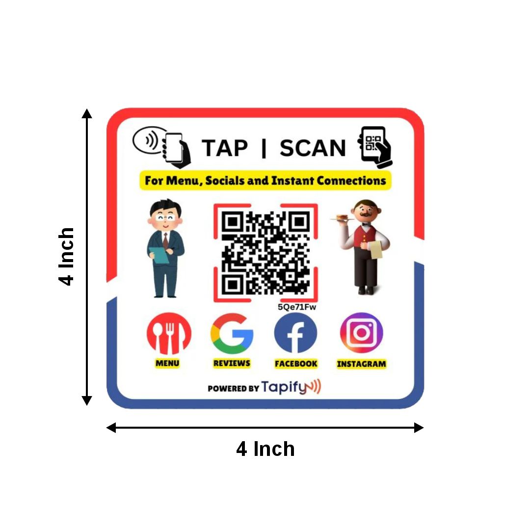 Smart NFC All in One Plate | Specially for Restaurants , Hotel etc (Without UPI)