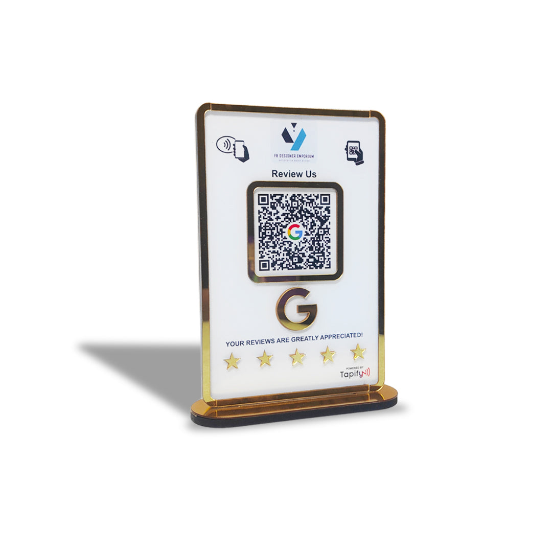 Premium Smart NFC 1 QR Table Top Standee