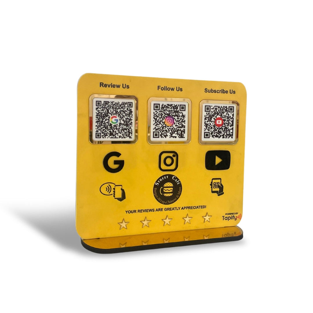 Smart NFC 3-in-1 Table Top Standee - Custom Background Edition