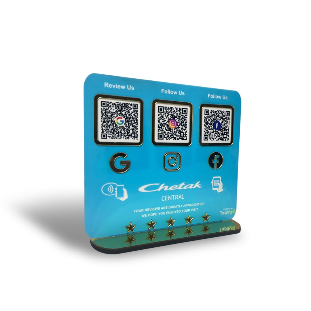 Smart NFC 3-in-1 Table Top Standee - Custom Background Edition