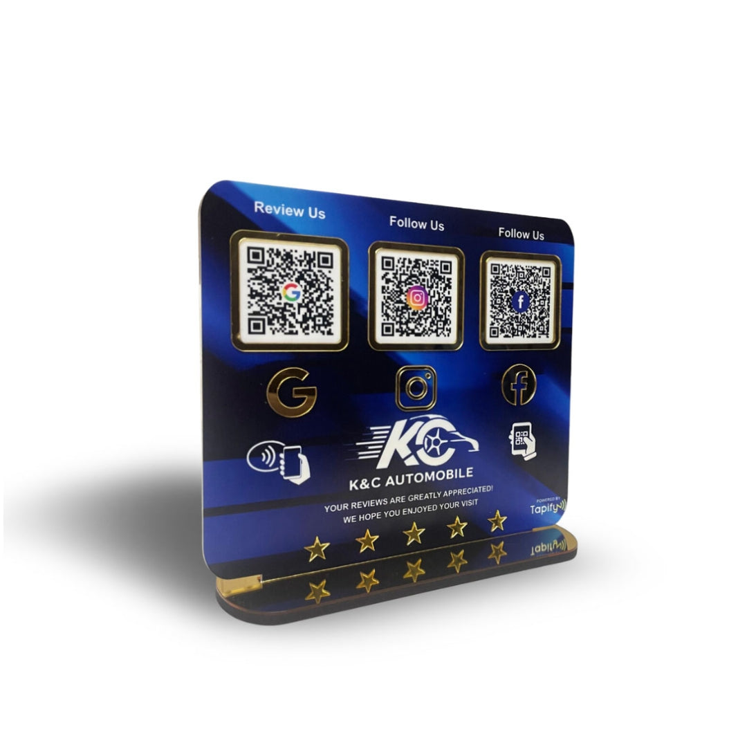 Smart NFC 3-in-1 Table Top Standee - Custom Background Edition