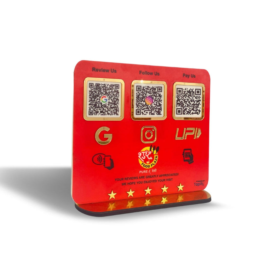 Smart NFC 3-in-1 Table Top Standee - Custom Background Edition