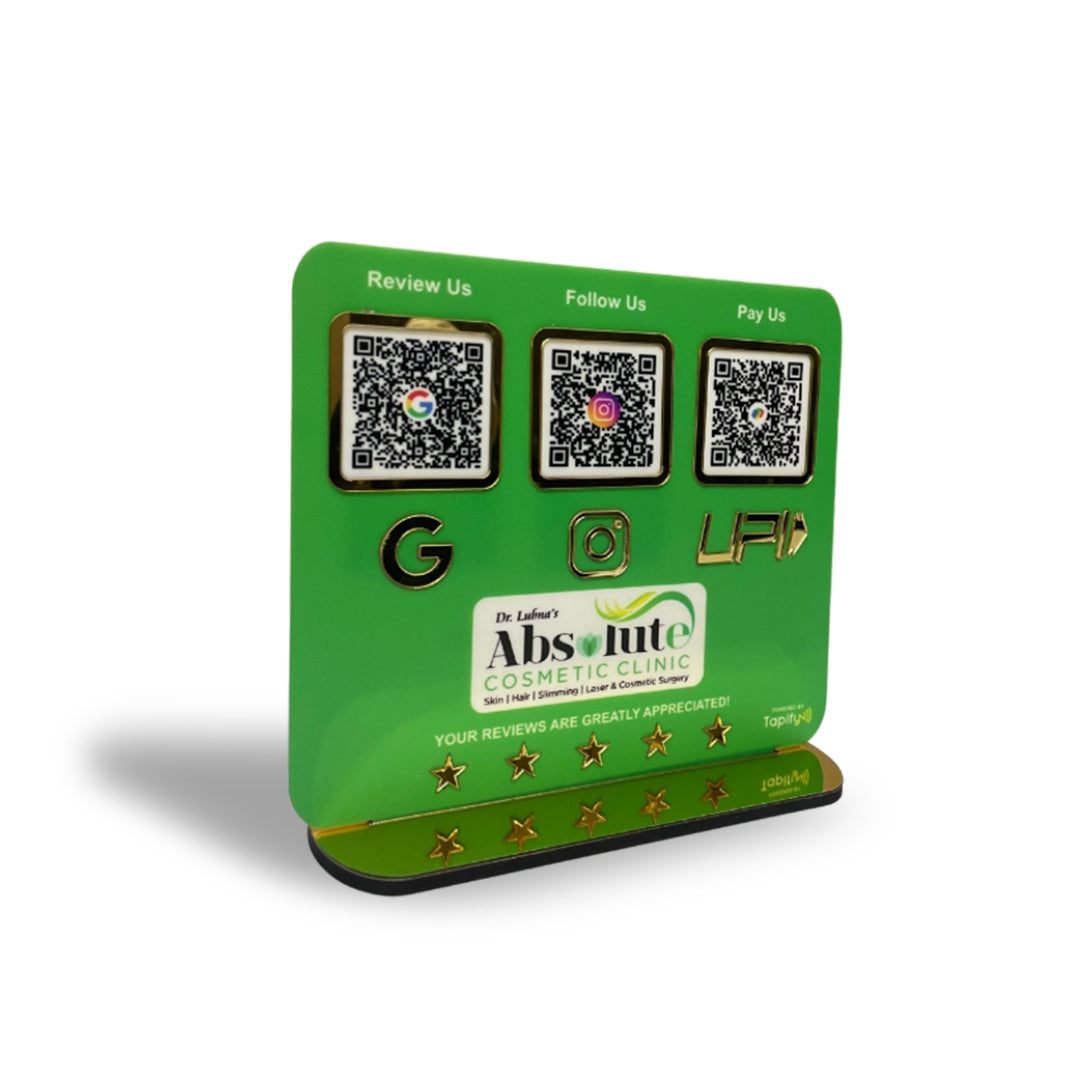 Smart NFC 3-in-1 Table Top Standee - Custom Background Edition