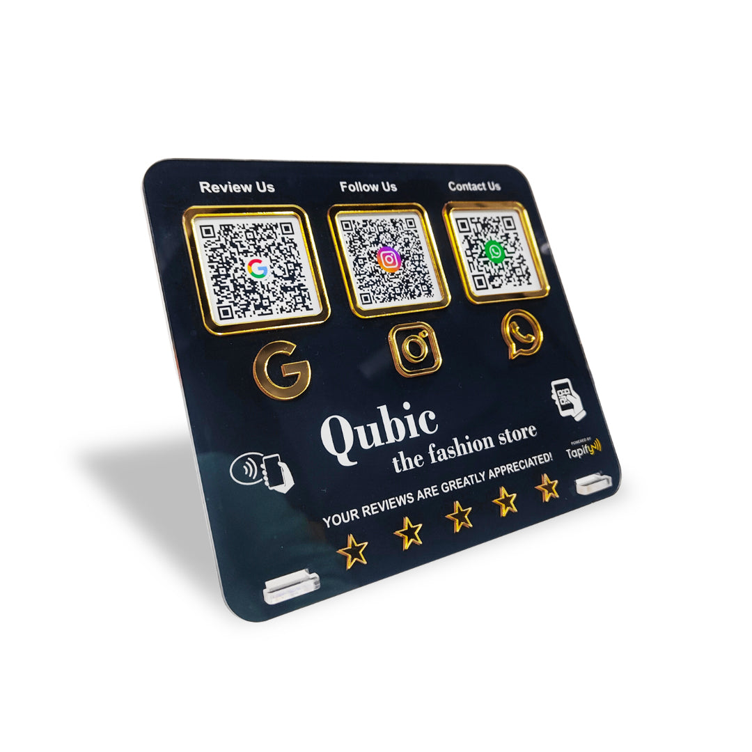 Smart NFC 3-in-1 Table Top Standee | Slanting style