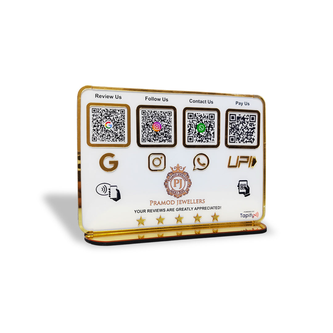 Premium Smart NFC 4-in-1 Table Top Standee