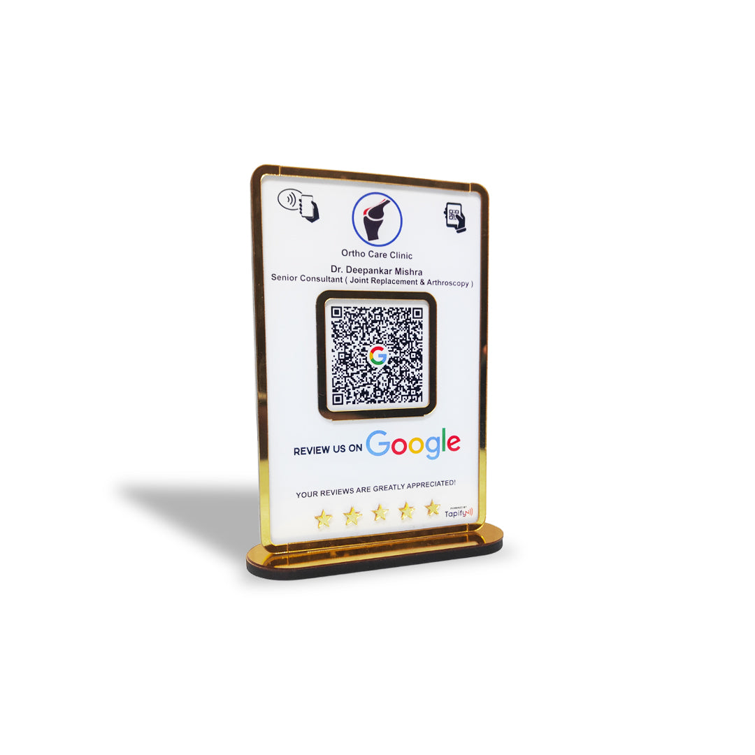 Premium Smart NFC 1 QR Table Top Standee